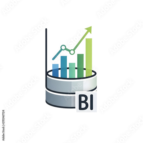 Business Intelligence Data Growth Icon PNG