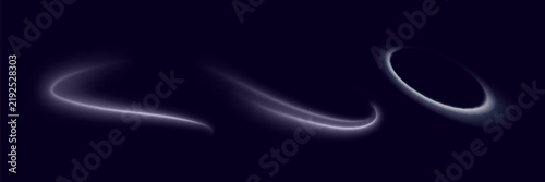 Foto Luminous white lines of speed