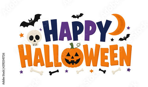 Halloween-themed banner design featuring lettering