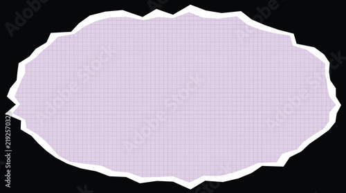 Purple scalloped oval shape illustration