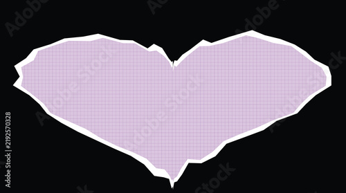 Purple heart shape on dark background