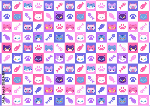 ねこブロック A4  ファンシー