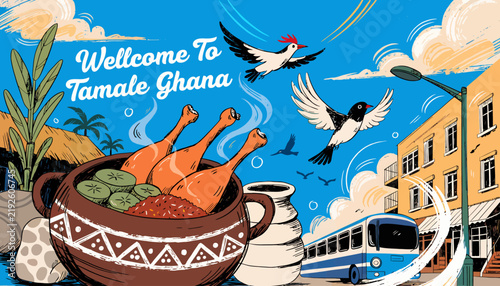 Welcome to Tamale Ghana, traditional food and cityscape