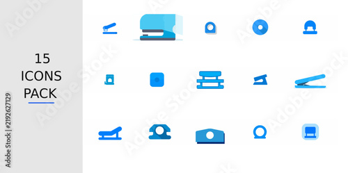 Blue Flat Hole Punch Icon – Solid Blue Vector Symbol for Apps, Websites, UI Kits, Mobile Interfaces, Presentations, Infographics and Modern Digital Design Projects