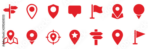 Location pin icon, minimal map marker vector for navigation apps, geotag pointer symbol, clean destination point sign. Place pictogram for address, route, destination, travel and local service design.