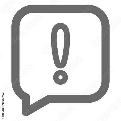 vector exclamation mark with speech bubble	
