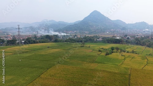 Aerial View Of The Mountain in Asia