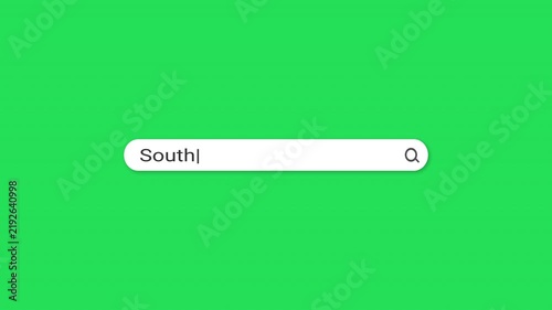 South Africa Search Bar Animation Green Screen Travel