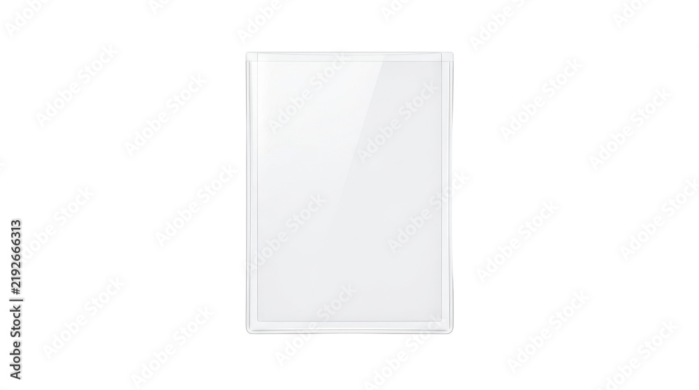 Fototapeta premium Clear toploader card holder isolated on transparent background