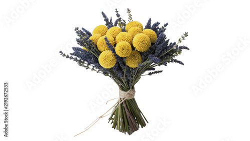 Foto Beautiful yellow mimosa flowers bouquet seasonal spring celebratory decorative f