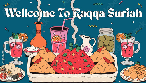 Welcome to Raqqa Suriah, Middle Eastern food and drinks