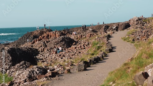 Shepherd Steps stone staircase at Giant Causeway on the coast of County Antrim, Northern Ireland, UK - 4 September 2026.