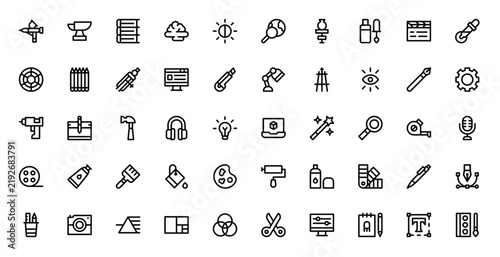 Creative Tools Vector Icons for Websites Apps and Publications