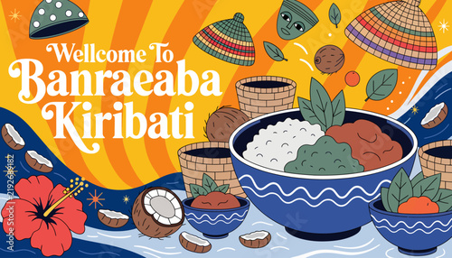 welcome to banraeaba kiribati food illustration