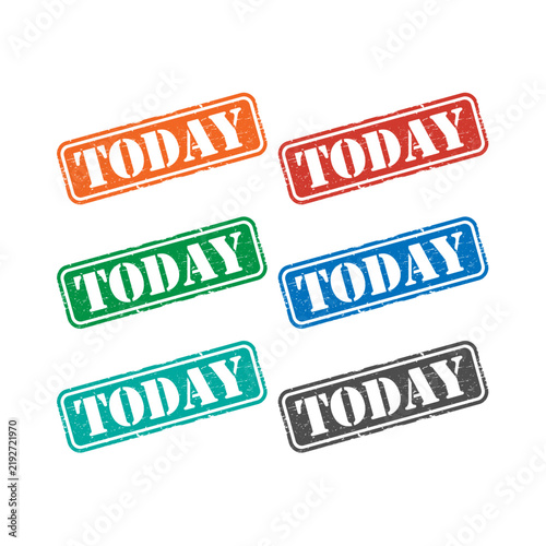 today stamp colored gruge