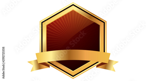 Fotografía Red Shield Badge