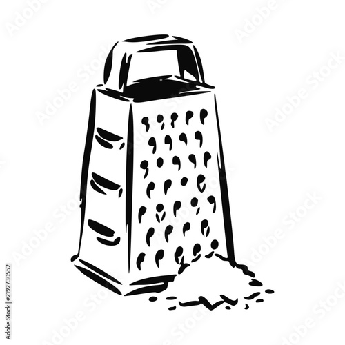 Handdrawn Cheese Grater Illustration Sketch