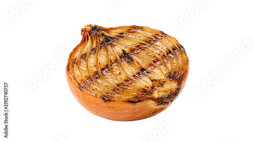 Grilled Half Onion Isolated PNG Transparent Background
