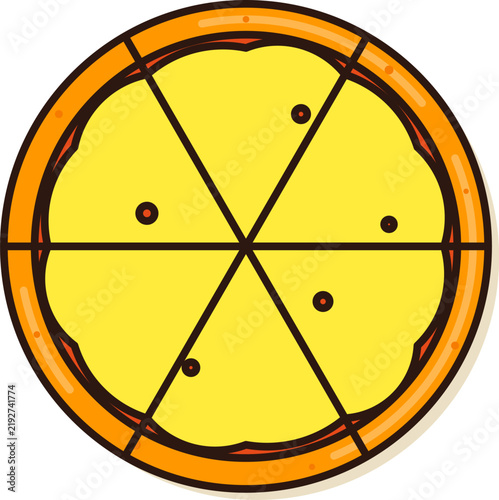 Flat pizza food icon collection featuring classic, gourmet, spicy, retro, and modern pizza designs.