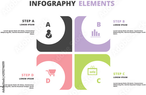 Vector infographic label design