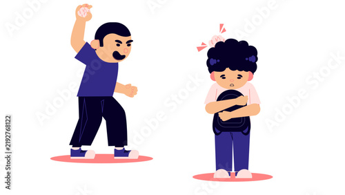 Physical Bullying Student Threatened by an Aggressive Classmate