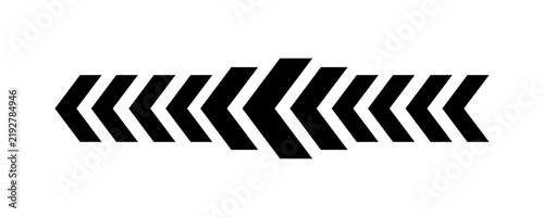 Canvastavla Symmetrical double sided chevron arrows for bidirectional navigation and flow infographics on transparent background