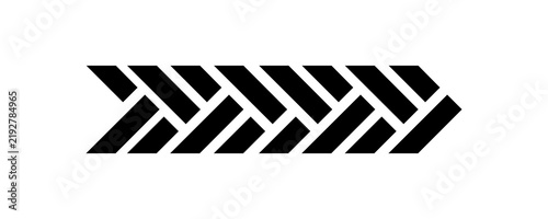 Fotografía Black diagonal interwoven arrow pattern design on transparent background for navigation