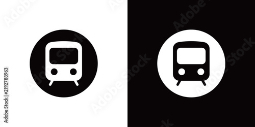 電車の丸囲みアイコン 鉄道 アクセス