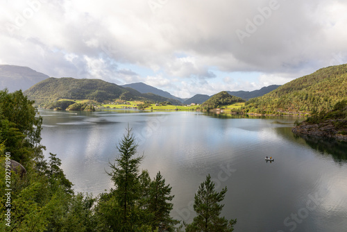 Scenic View of Erfjorden in Suldal, Norway