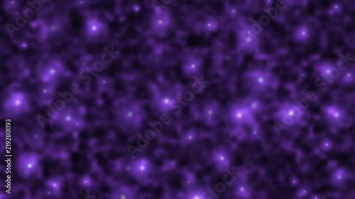 Purple nebula clouds swirling in space. 2d animation