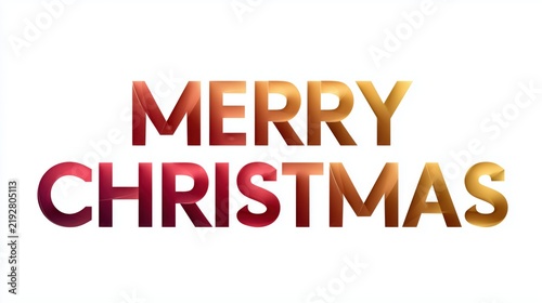 merry christmas luxury gradient text on white background
