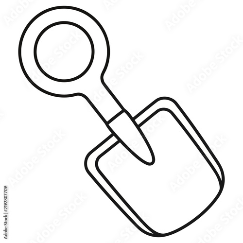 Outline of a shovel
