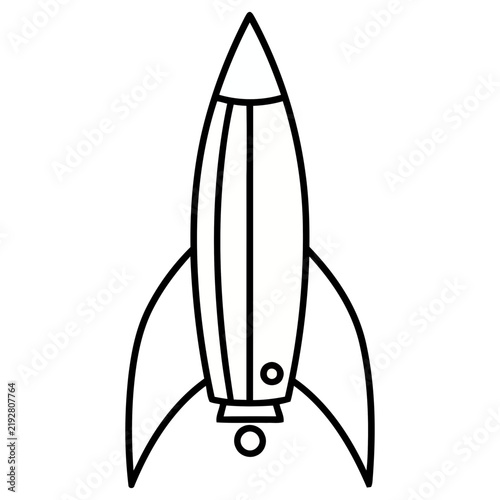 Retro rocket ship illustration