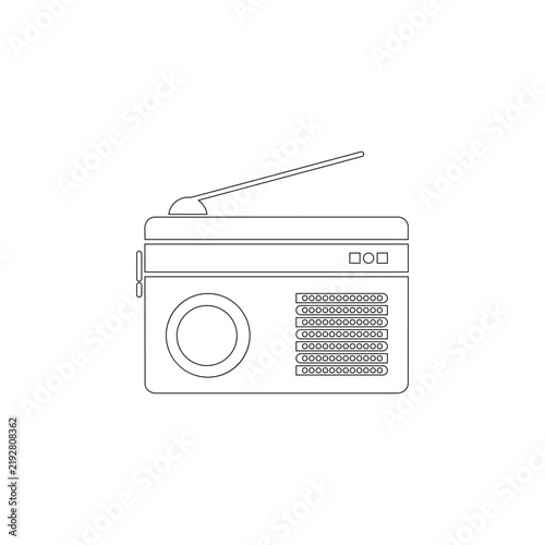 Fotografía Portable Radio Broadcast Receiver Outline