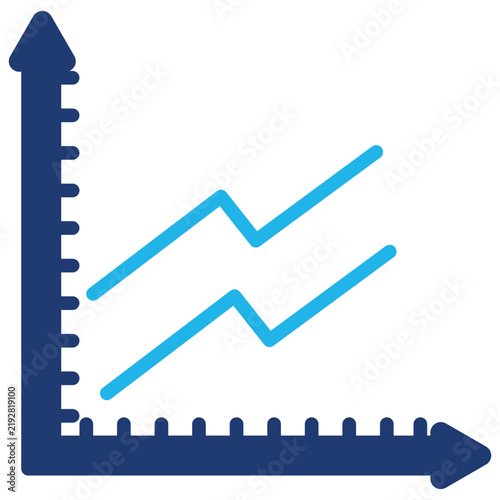 Fototapeta Graph Line Icon