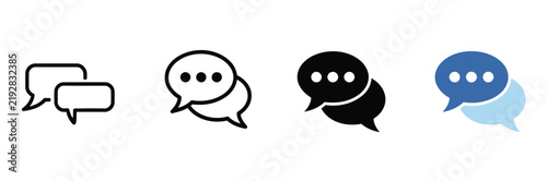 Conversation Bubbles Pictogram featuring chat dialogue, messaging, discussion, online communication, customer support, reply symbols, digital interaction, and modern interface design vector