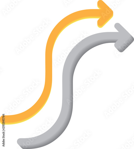 3d arrows on white background