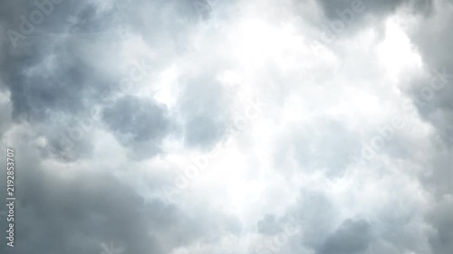 Soft Gray Cloudy Sky with Diffused Light and Atmospheric Cloud Movement