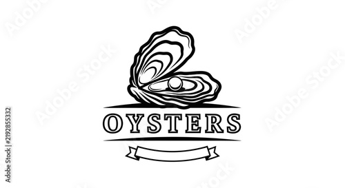 Oyster and Pearl Logo Emblem Template
