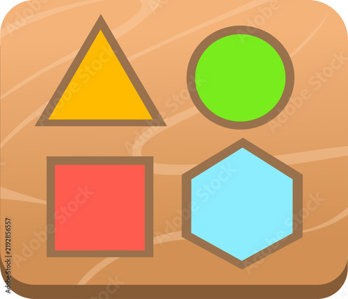 vector illustration of a set of colorful geometric shapes