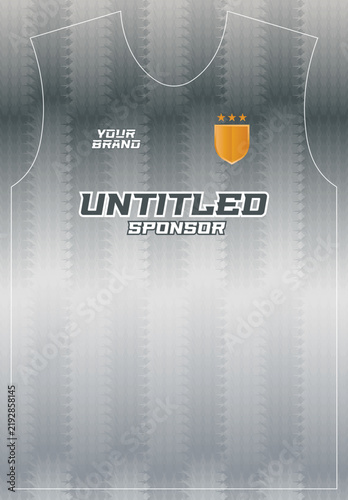 Vertical Zigzag Silver Grey Sport Jersey Pattern Vector Design Template for Football Sublimation