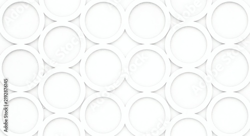 Seamless pattern of white geometric circles