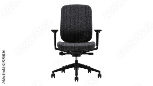 Fotografía Modern ergonomic office chair with adjustable armrests, isolated on transparent