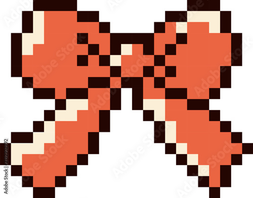Bow Knot Pixel Retro