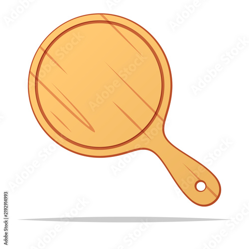 Tapety artystyczne Pizza serving board vector isolated illustration