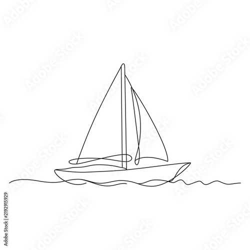 sailing boat vector illustration. white background.
