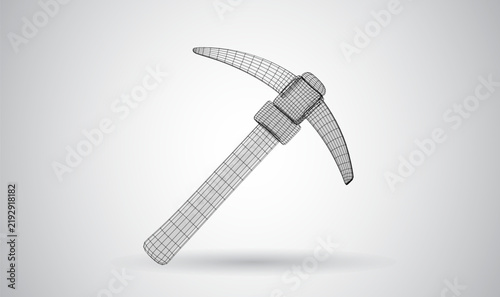 3D mesh object on a white background