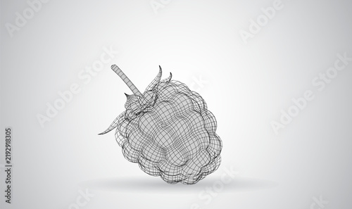 3D mesh object on a white background