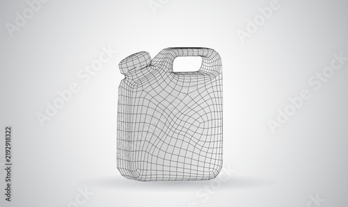 3D mesh object on a white background