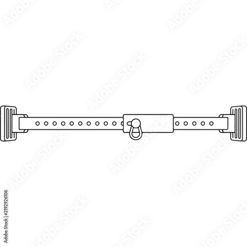 Tracking Collar Vector Line Art Graphic Element